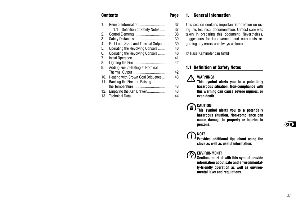 Hase Ottawa User Manual | Page 37 / 56