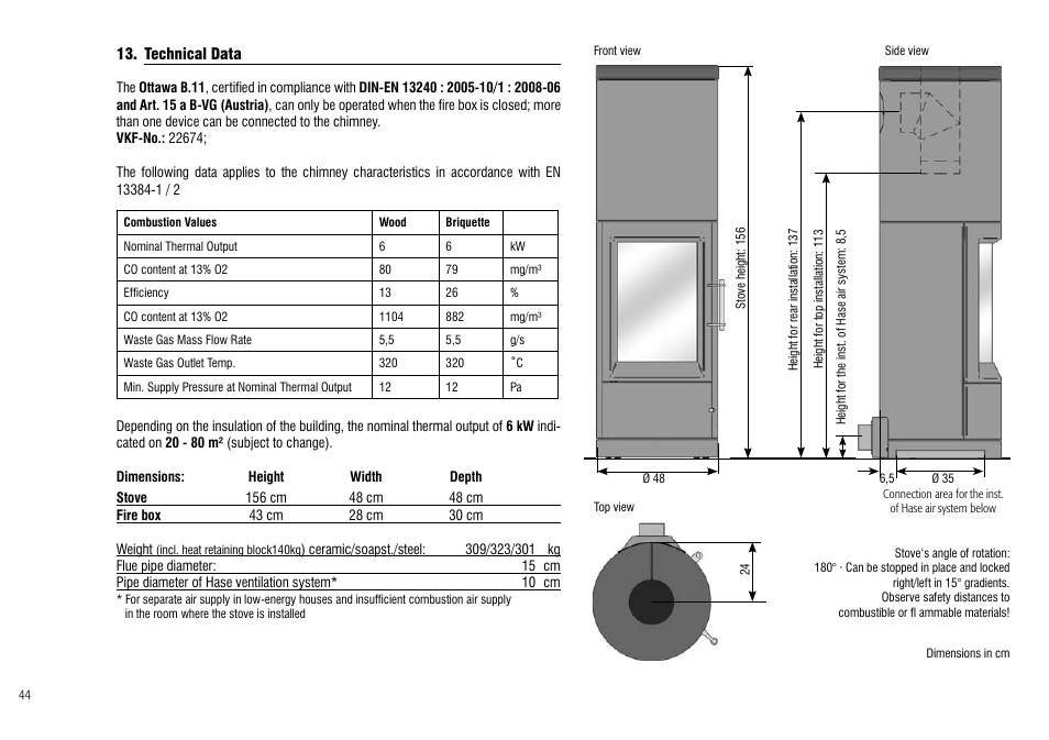 Hase Ottawa User Manual | Page 44 / 56