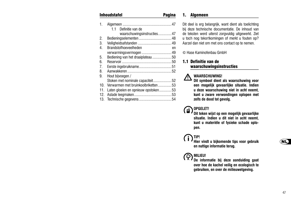 Hase Ottawa User Manual | Page 47 / 56