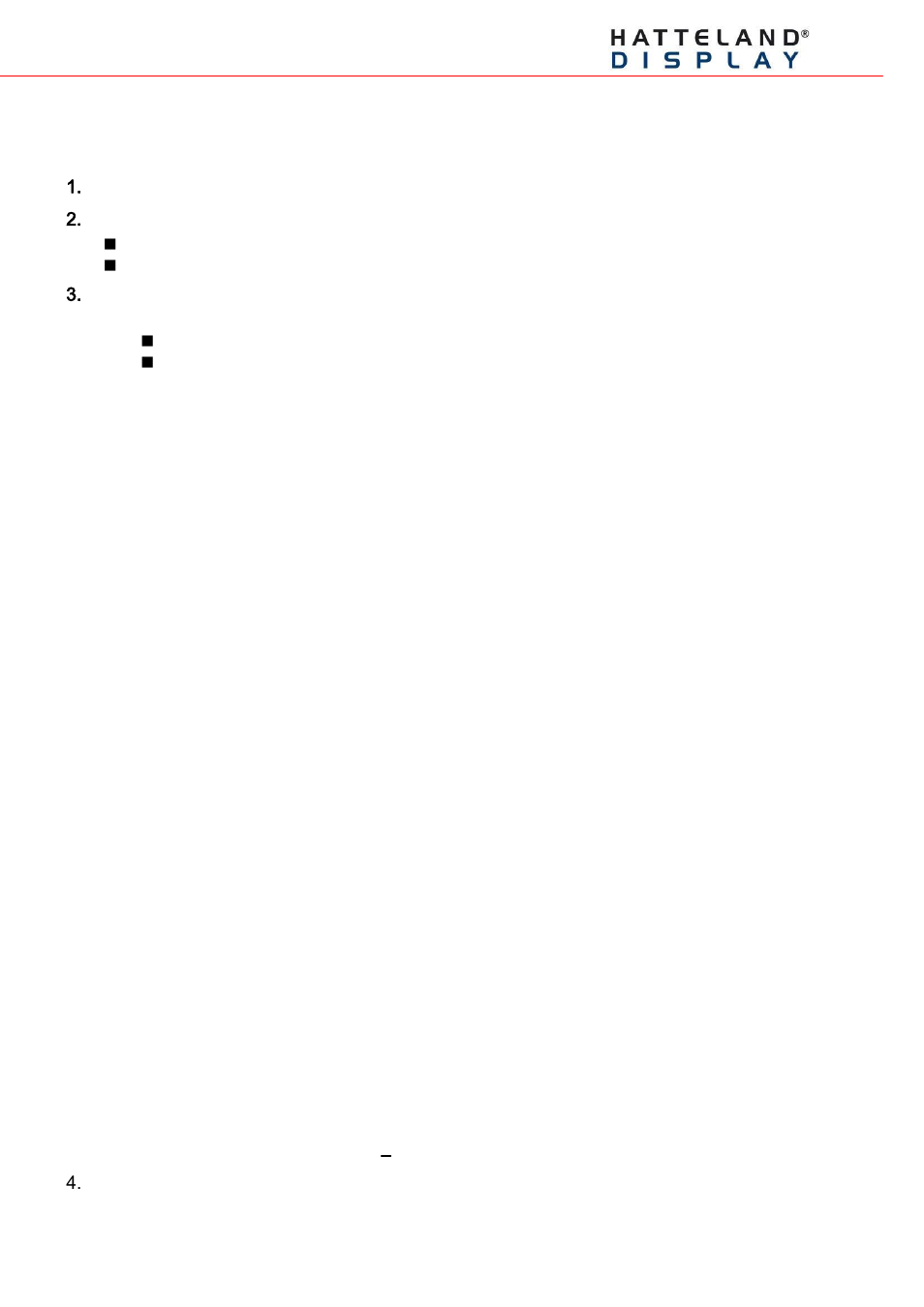 Index of page | Hatteland Display 13 inch - HD 13T21 STD (Widescreen) User Manual | Page 3 / 24