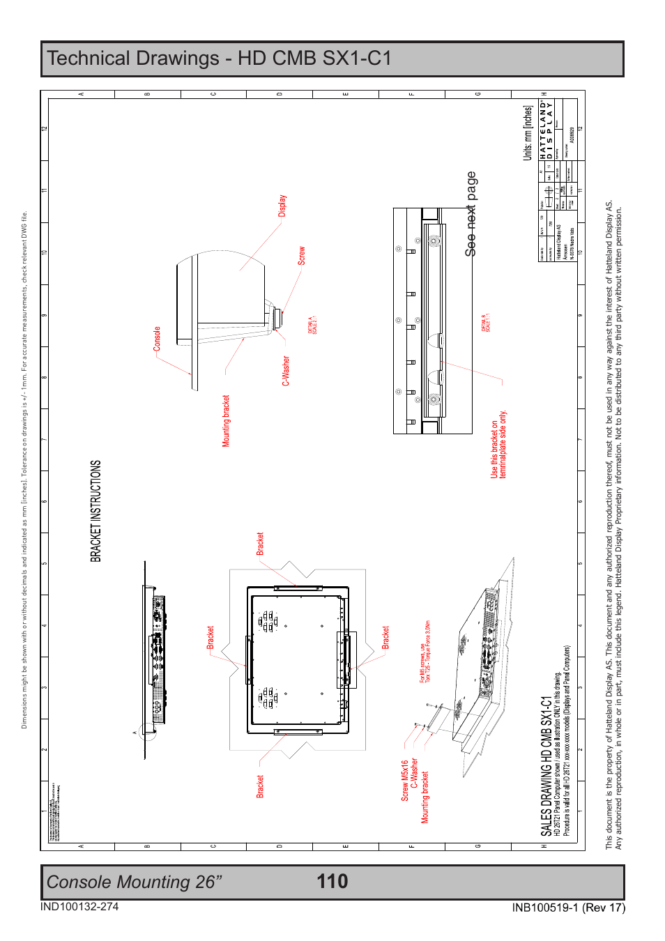 Console mounting 26, See ne xt page | Hatteland Display 26 inch - HD 26T21 MMD (Widescreen, Touch Screen) User Manual | Page 110 / 134
