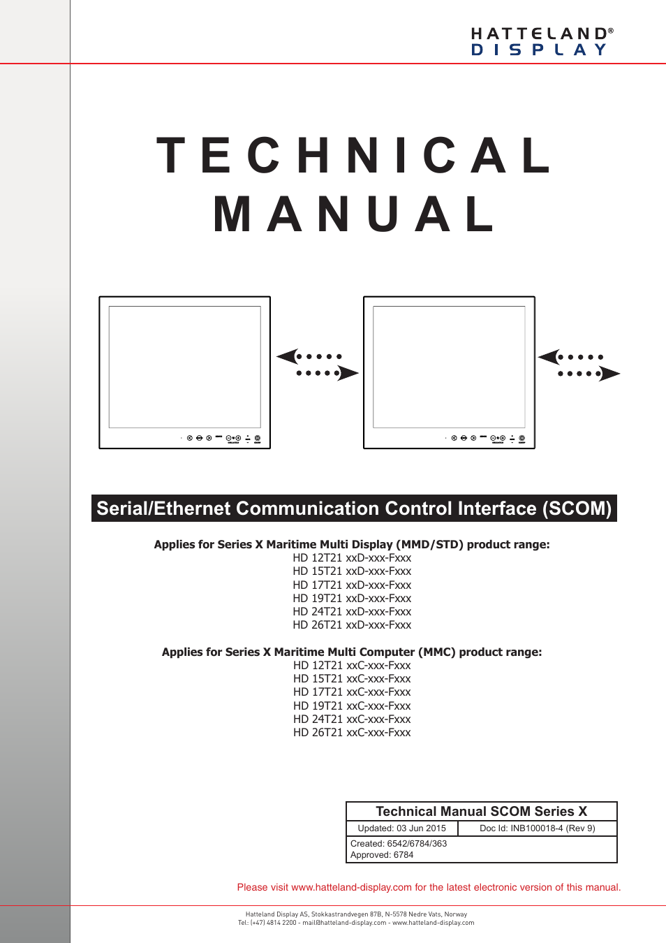 Hatteland Display 26 inch - HD 26T21 MMC (Widescreen) User Manual | 46 pages