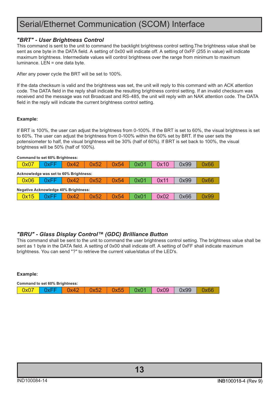 13 serial/ethernet communication (scom) interface | Hatteland Display 26 inch - HD 26T21 MMC (Widescreen) User Manual | Page 13 / 46