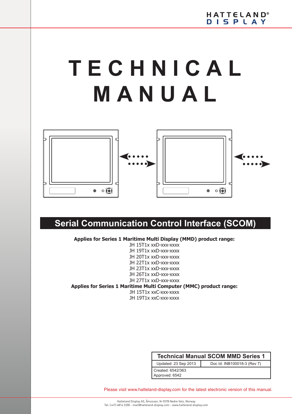 Hatteland Display 19 inch - JH 19T14 MMC User Manual | 36 pages