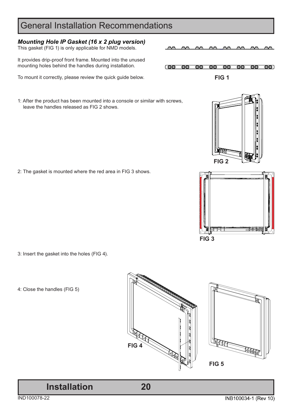 General installation recommendations installation | Hatteland Display 20 inch - HM 20T07 CMD User Manual | Page 20 / 76
