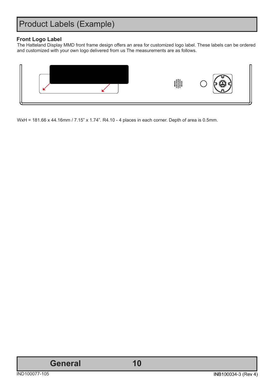 10 product labels (example), General | Hatteland Display 19 inch - HM 19T14 MMD (TEMPEST) User Manual | Page 10 / 70