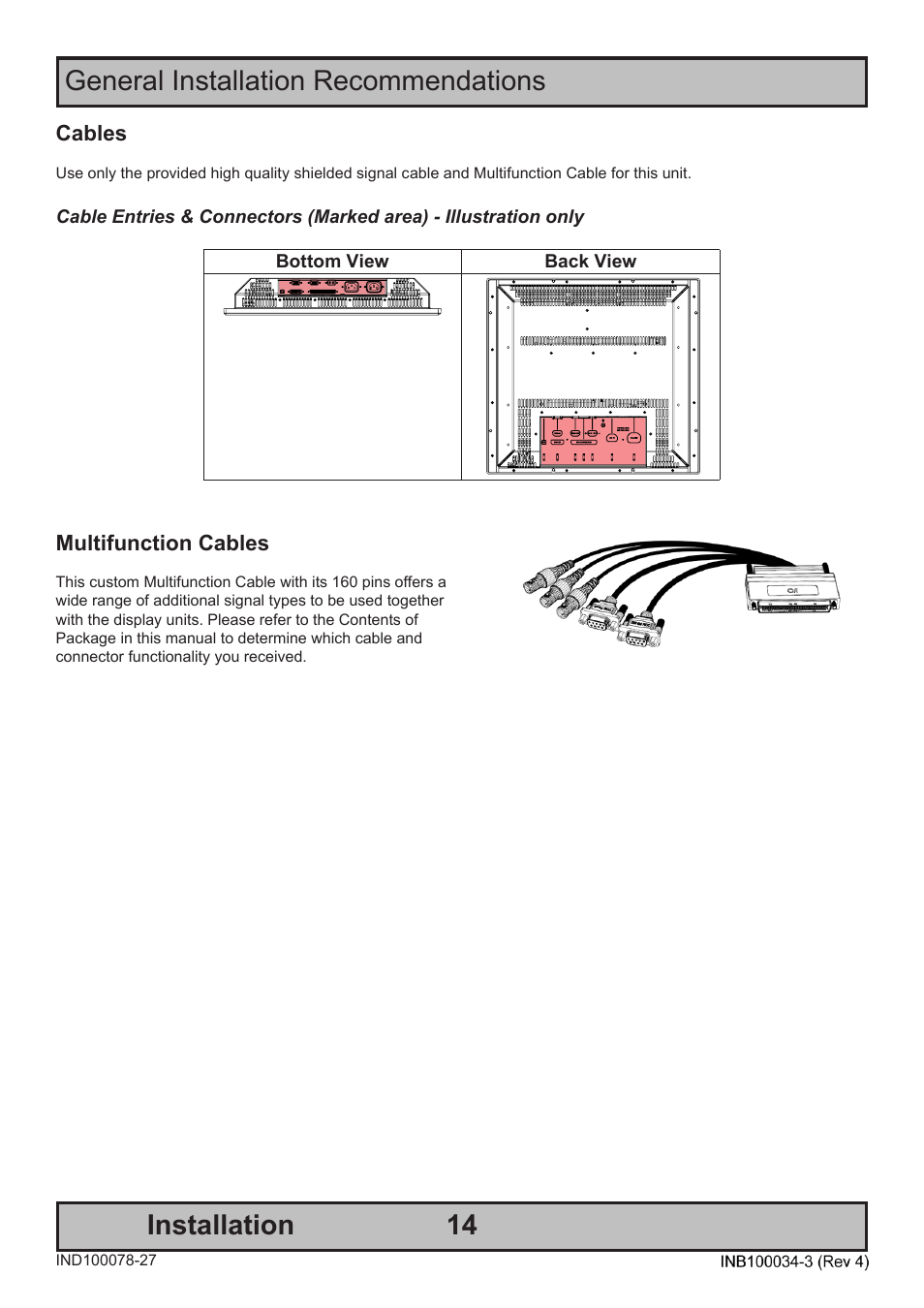 General installation recommendations installation | Hatteland Display 19 inch - HM 19T14 MMD (TEMPEST) User Manual | Page 14 / 70