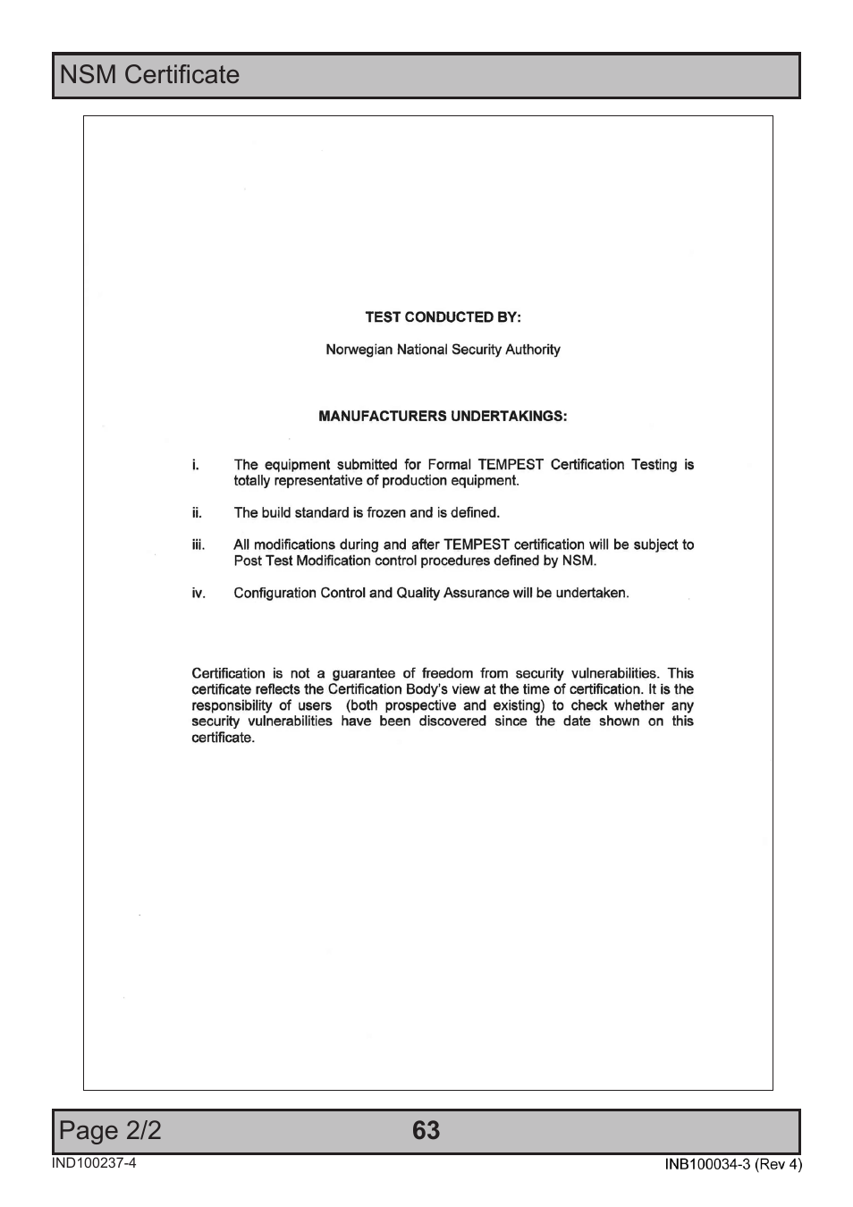 Hatteland Display 19 inch - HM 19T14 MMD (TEMPEST) User Manual | Page 63 / 70