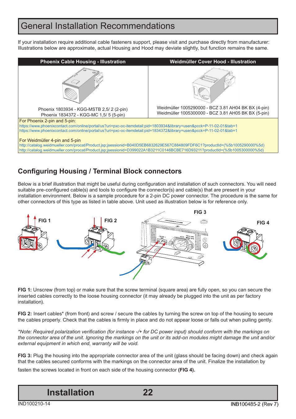 Configuring housing / terminal block connectors | Hatteland Display 13 inch - HD 13T21 MMC (Widescreen, Inte Cor2 Duo CPU) User Manual | Page 22 / 76