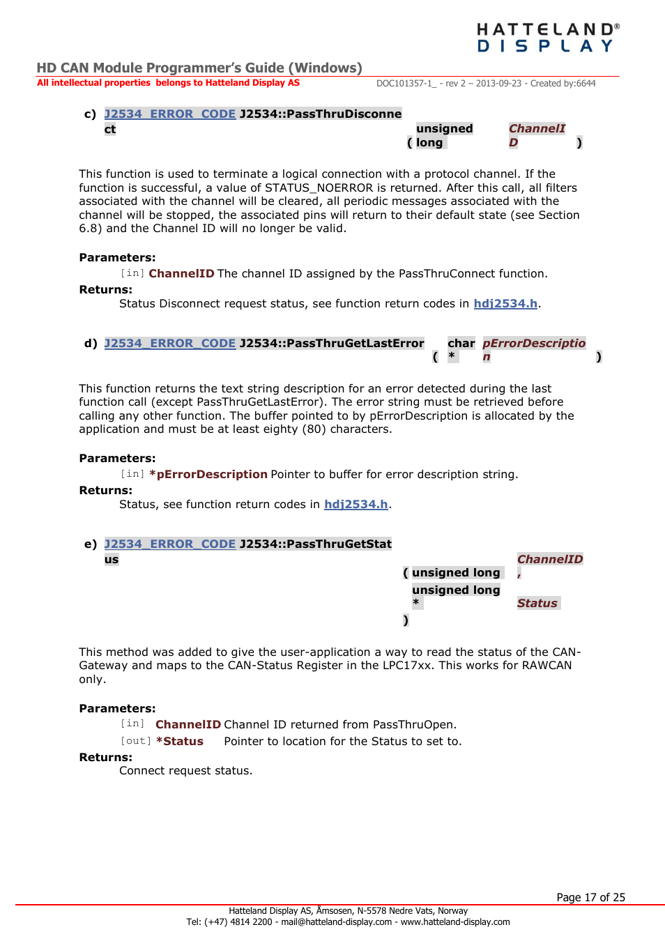 Hd can module programmer’s guide (windows) | Hatteland Display HT B22 (Fanless) User Manual | Page 17 / 25