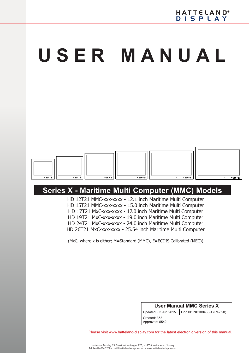 Hatteland Display 26 inch - HD 26T21 MMC (Widescreen) User Manual | 114 pages