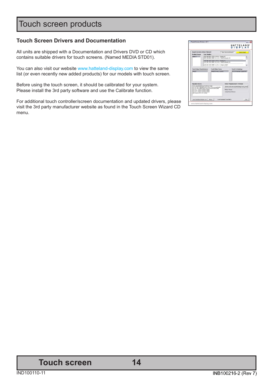 Touch screen touch screen products | Hatteland Display 15 inch - JH 15T17 MMC-S (Slim Model) User Manual | Page 14 / 42
