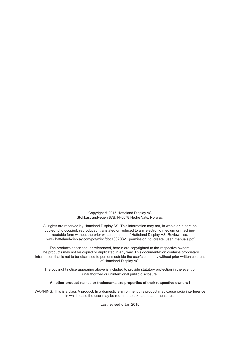Hatteland Display HT C02HI (Compact Entry Level) User Manual | Page 2 / 86