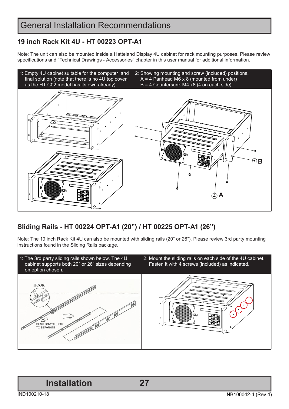 General installation recommendations installation | Hatteland Display HT C02HI (Compact Entry Level) User Manual | Page 27 / 86
