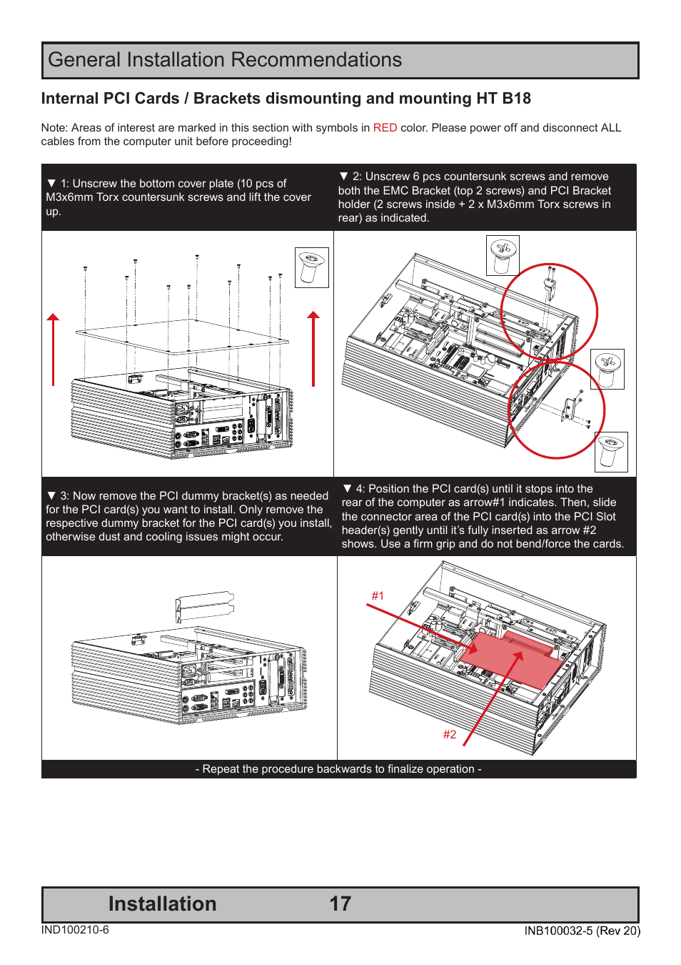 General installation recommendations installation | Hatteland Display HT B18 (Fanless) User Manual | Page 17 / 58