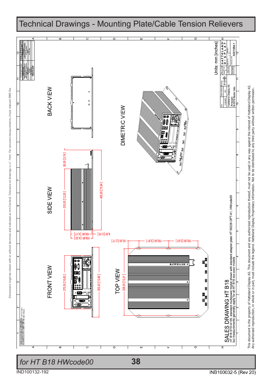 For ht b18 hwcode00 | Hatteland Display HT B18 (Fanless) User Manual | Page 38 / 58