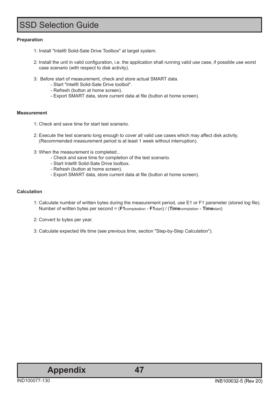 47 ssd selection guide appendix | Hatteland Display HT B18 (Fanless) User Manual | Page 47 / 58