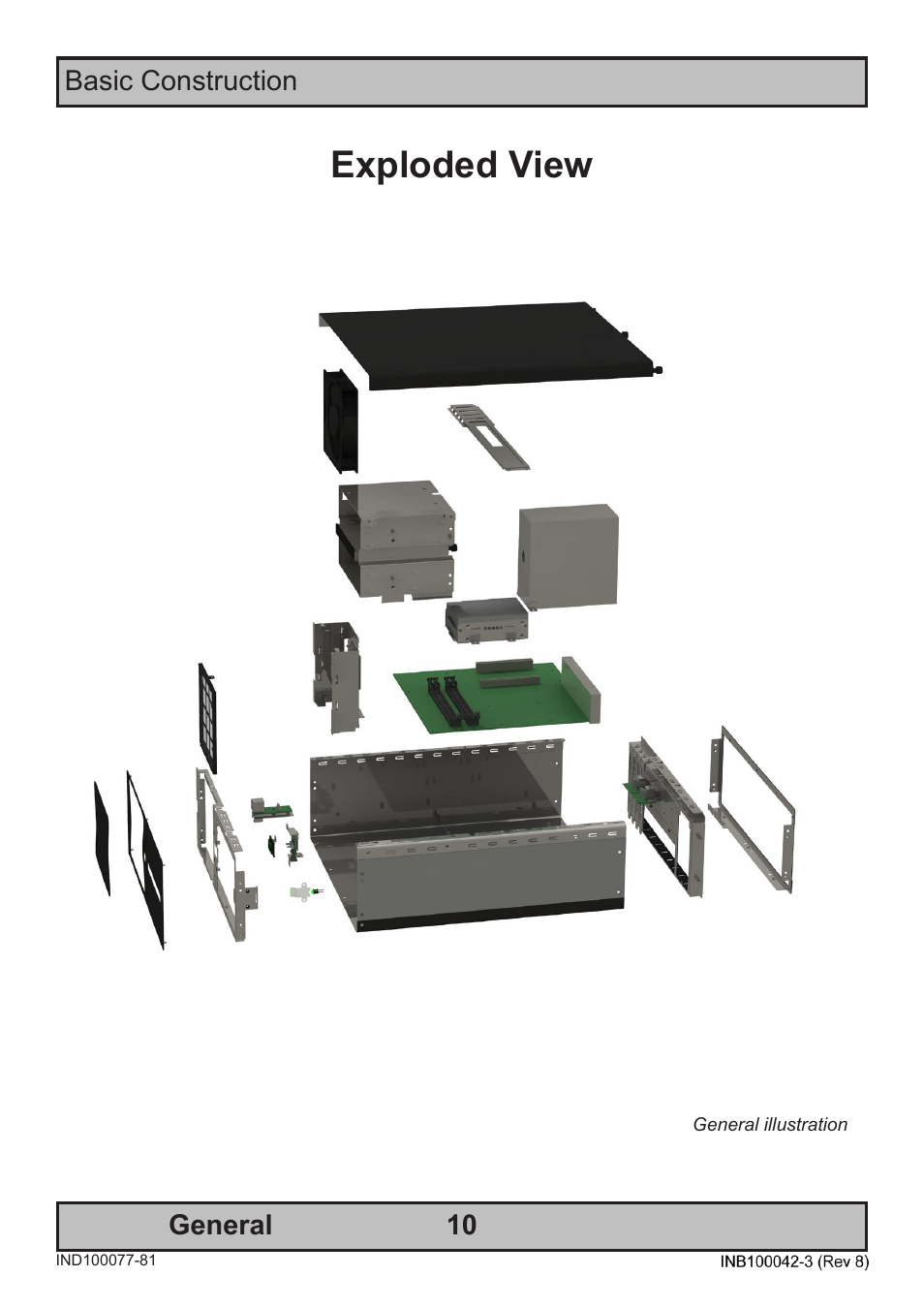 Exploded view | Hatteland Display HM C01 (Rugged) User Manual | Page 10 / 52