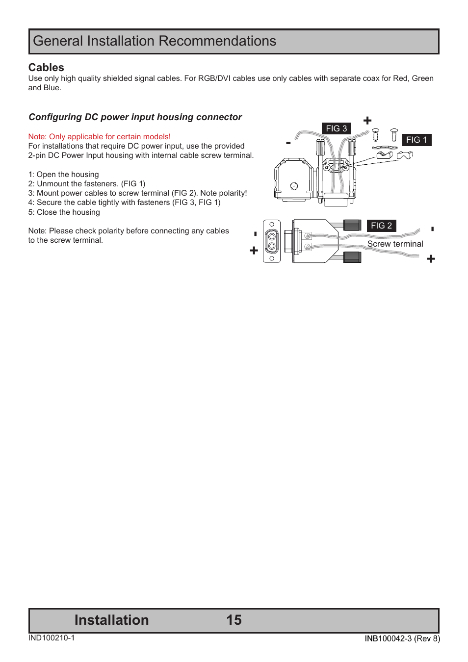 General installation recommendations installation | Hatteland Display HM C01 (Rugged) User Manual | Page 15 / 52