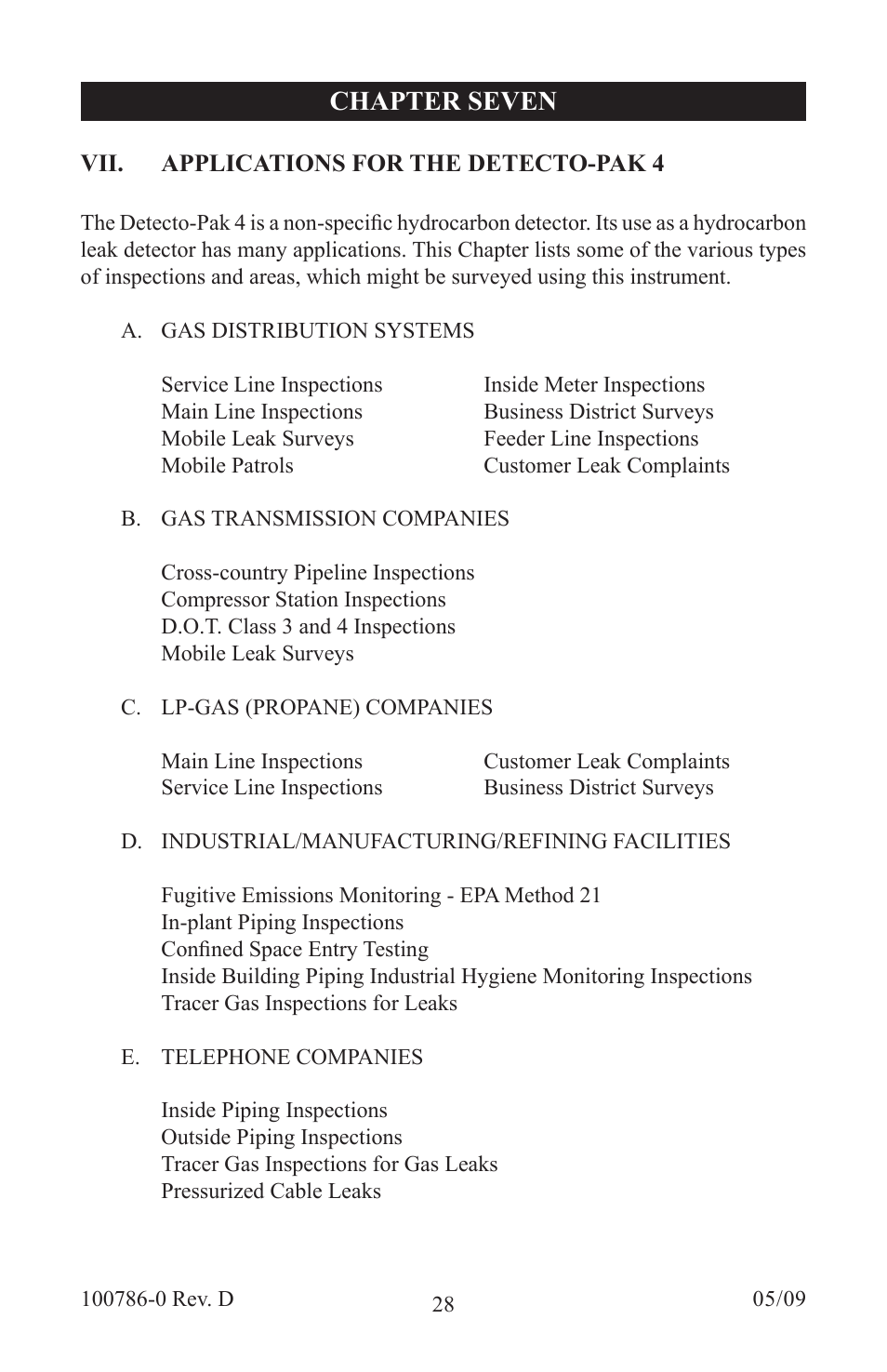 Chapter seven | Heath Consultants Detecto-Pak 4 (DP) User Manual | Page 35 / 49