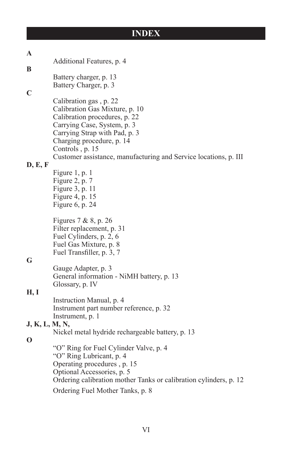 Index | Heath Consultants Detecto-Pak 4 (DP) User Manual | Page 47 / 49