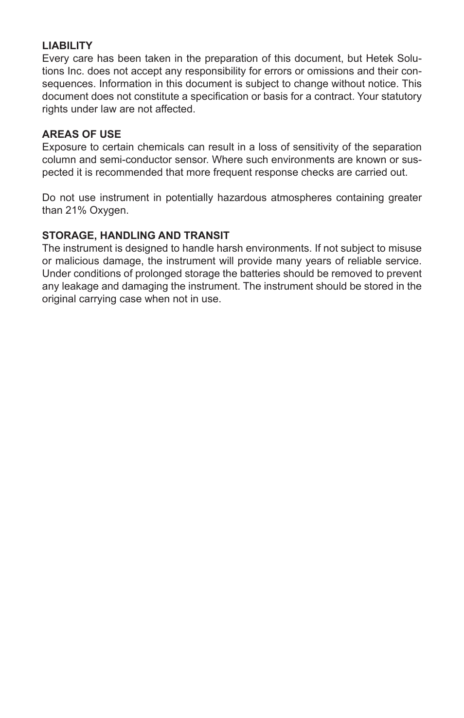 Heath Consultants EI-5 Ethane Gas Identifier User Manual | Page 2 / 23