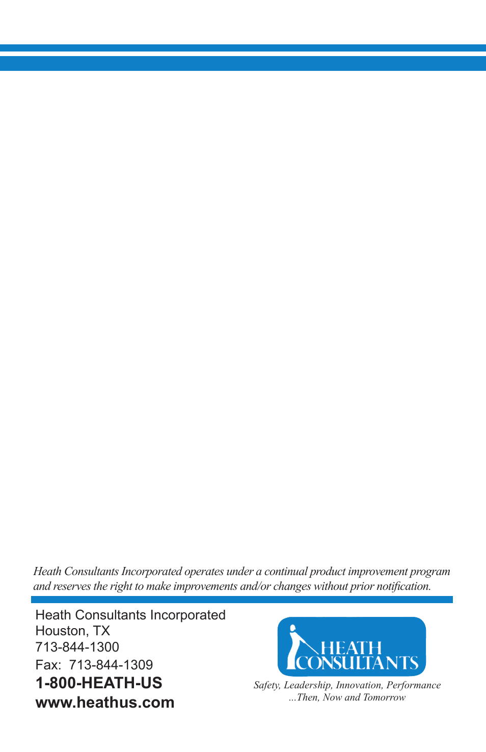Heath Consultants EI-5 Ethane Gas Identifier User Manual | Page 23 / 23