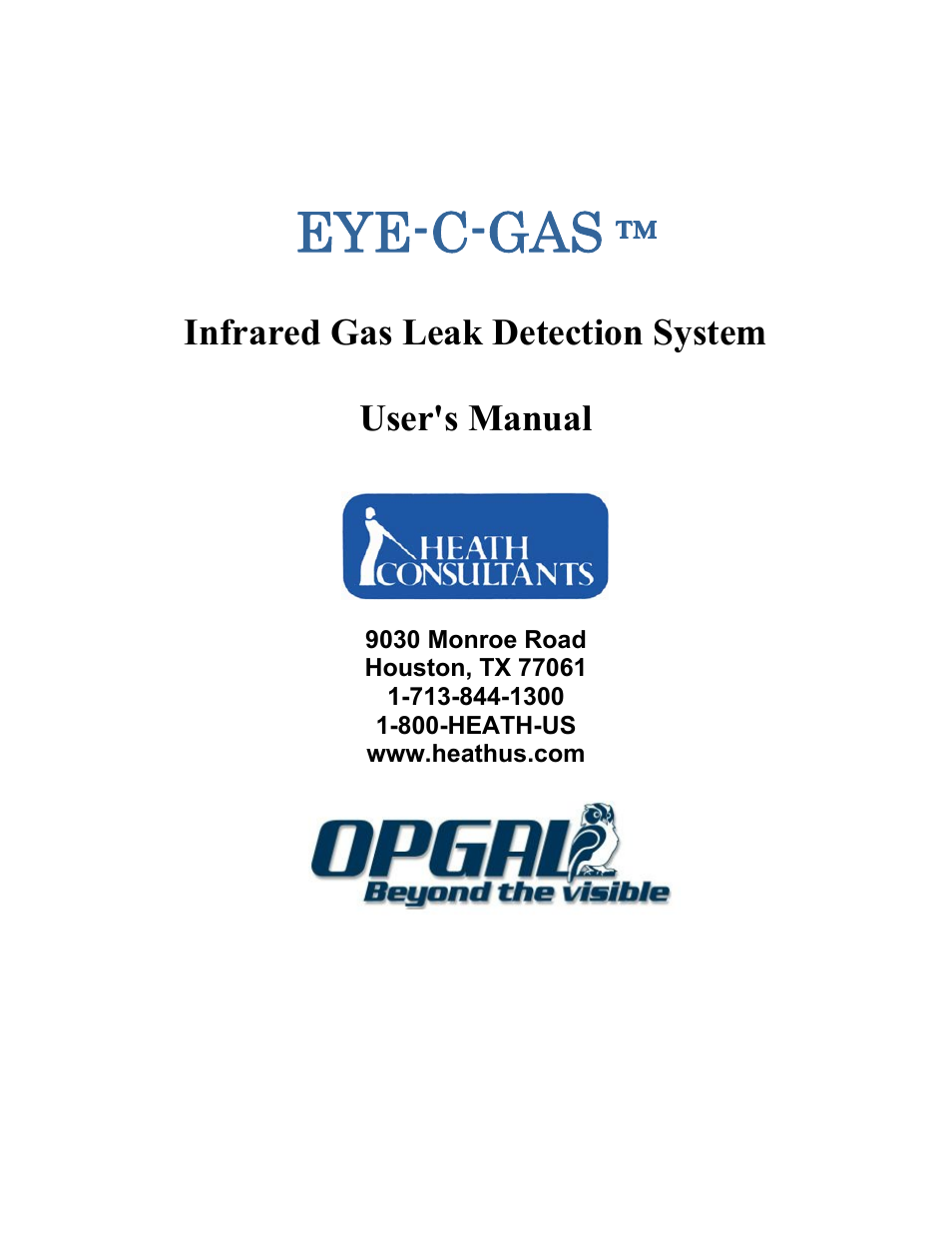 Heath Consultants EyeCGas User Manual | 62 pages