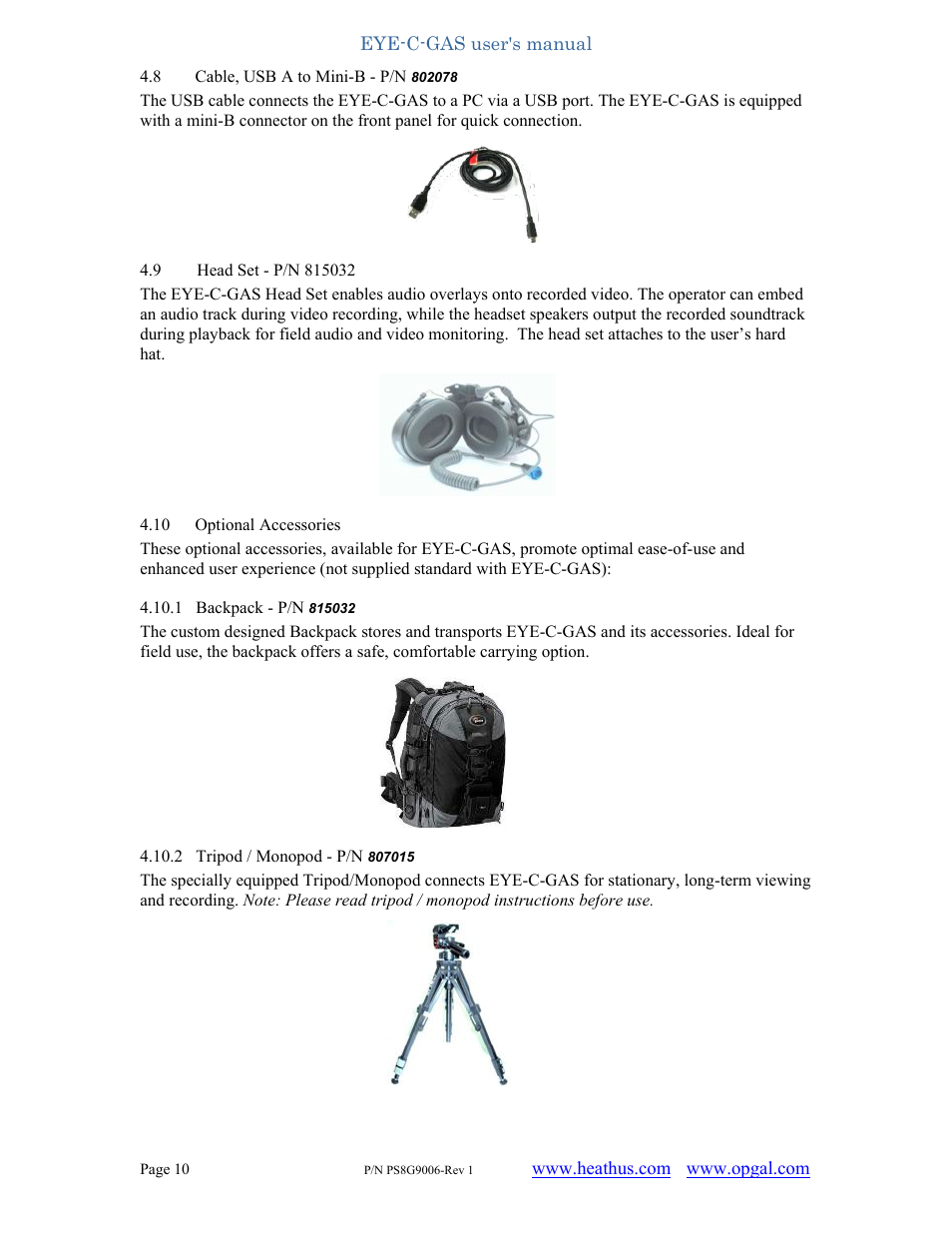 Heath Consultants EyeCGas User Manual | Page 10 / 62