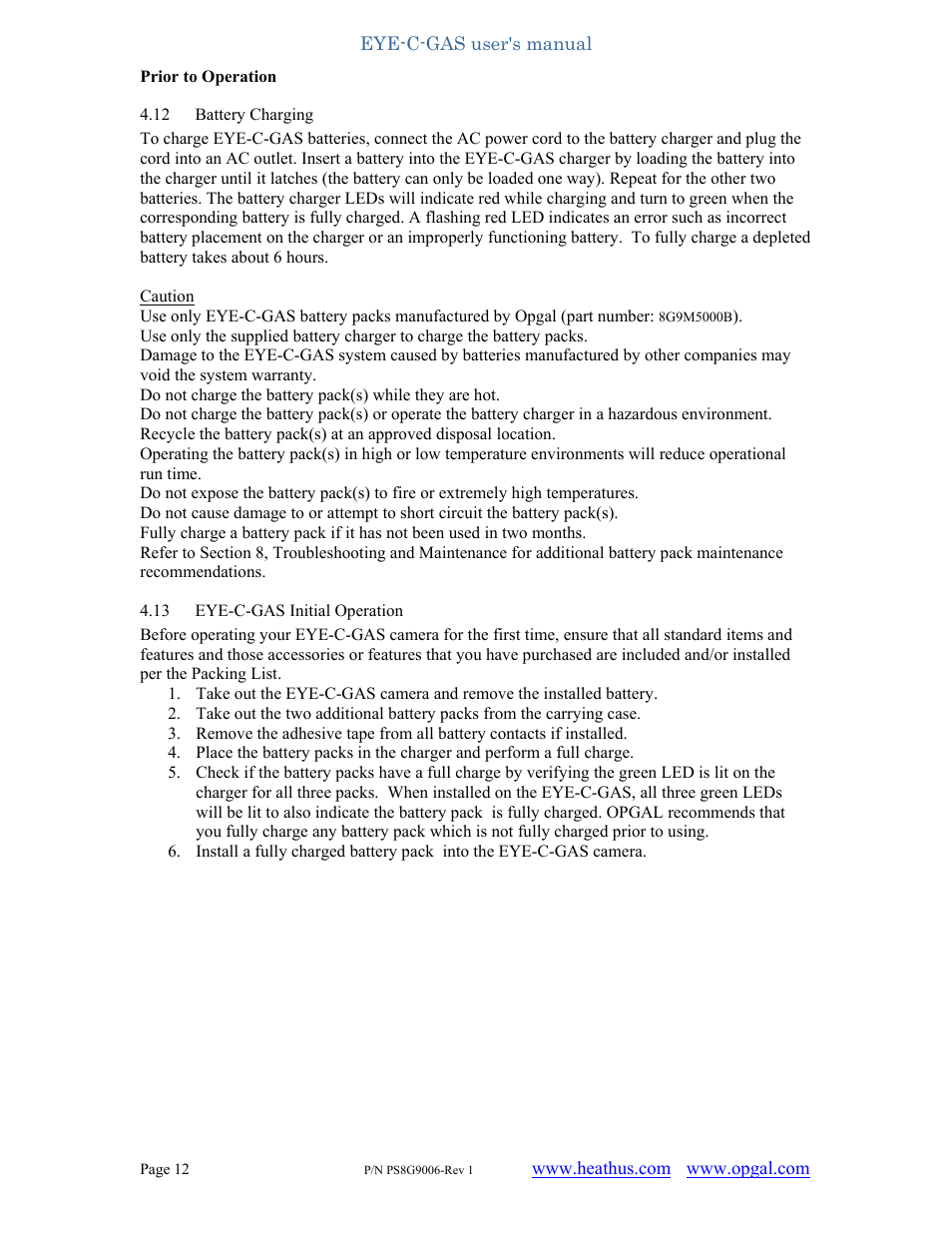 Heath Consultants EyeCGas User Manual | Page 12 / 62