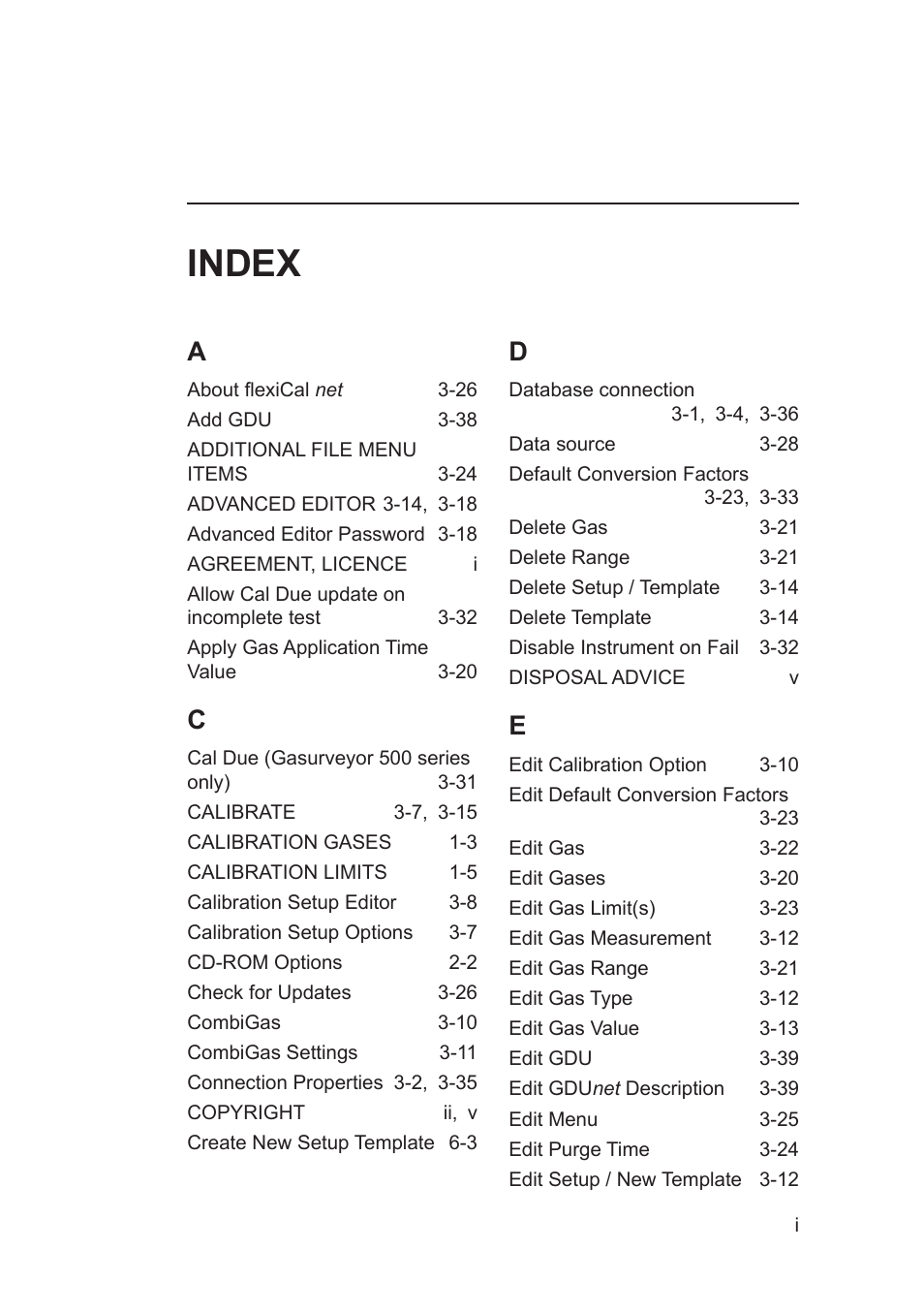 Index | Heath Consultants Gas Delivery Unit (GDUnet) User Manual | Page 105 / 109