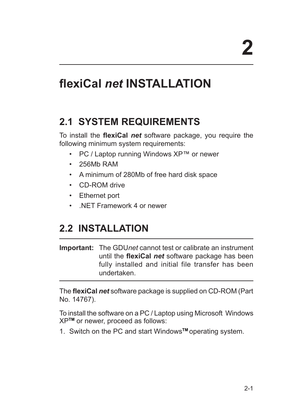 Net installation, 1 system requirements, 2 installation | Heath Consultants Gas Delivery Unit (GDUnet) User Manual | Page 23 / 109