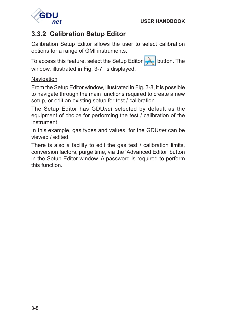 2 calibration setup editor | Heath Consultants Gas Delivery Unit (GDUnet) User Manual | Page 36 / 109