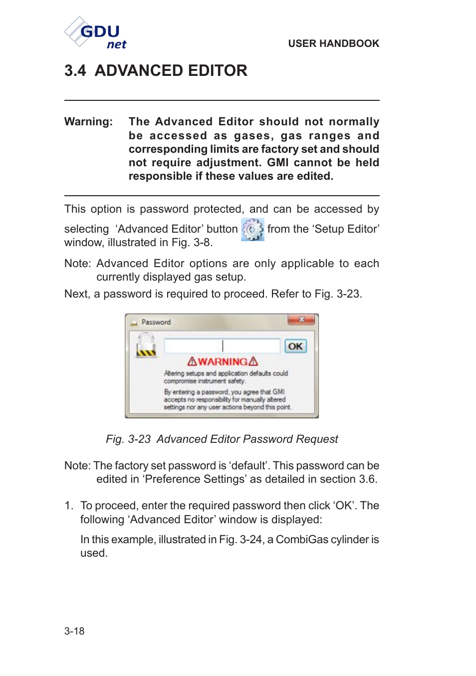 4 advanced editor | Heath Consultants Gas Delivery Unit (GDUnet) User Manual | Page 46 / 109