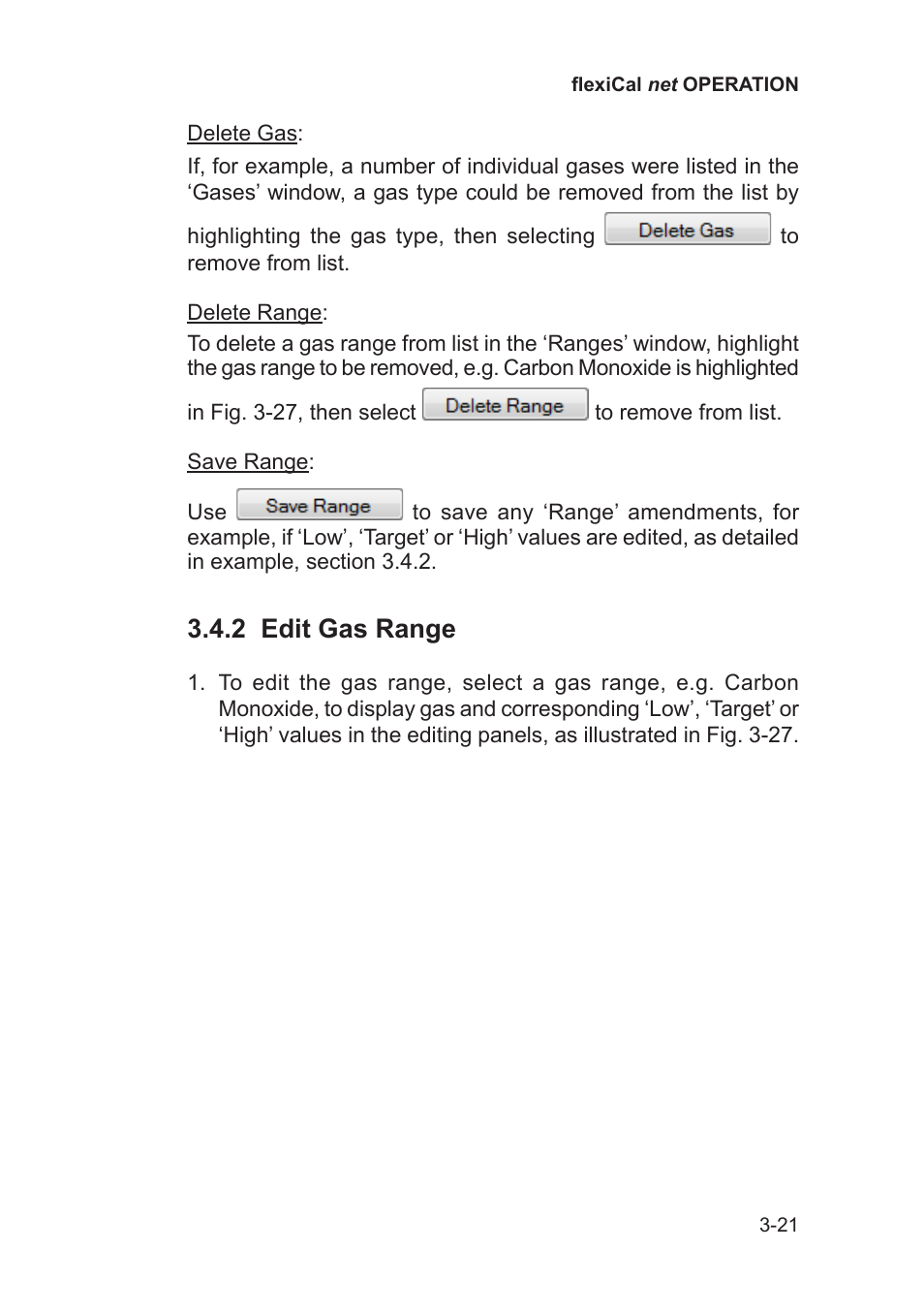 2 edit gas range | Heath Consultants Gas Delivery Unit (GDUnet) User Manual | Page 49 / 109