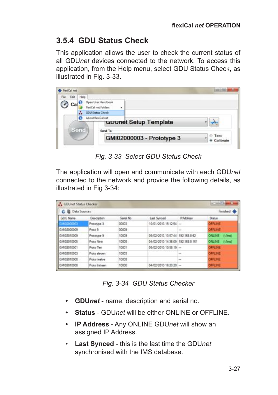 4 gdu status check | Heath Consultants Gas Delivery Unit (GDUnet) User Manual | Page 55 / 109