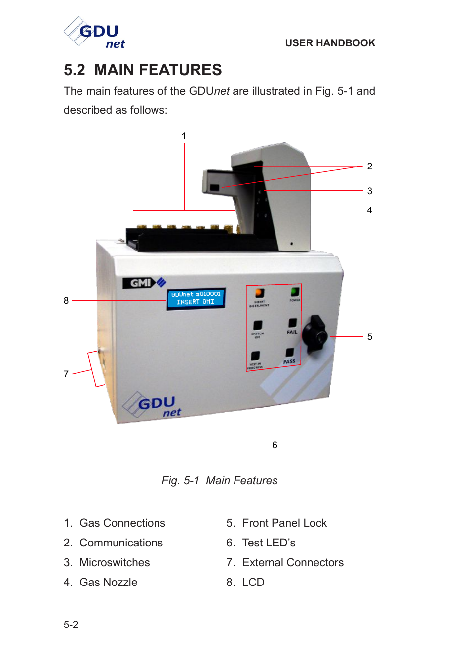 2 main features | Heath Consultants Gas Delivery Unit (GDUnet) User Manual | Page 84 / 109