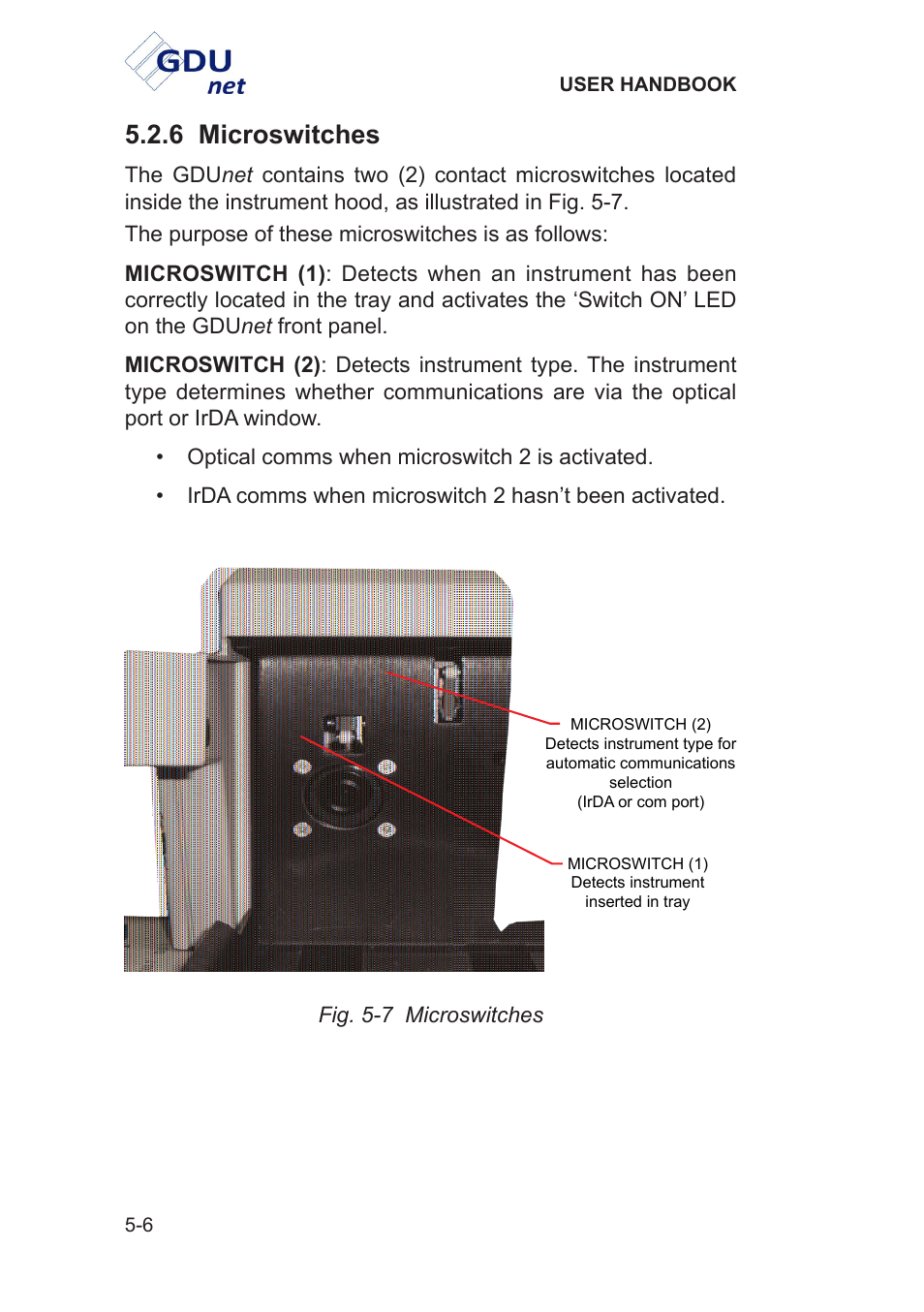 6 microswitches | Heath Consultants Gas Delivery Unit (GDUnet) User Manual | Page 88 / 109