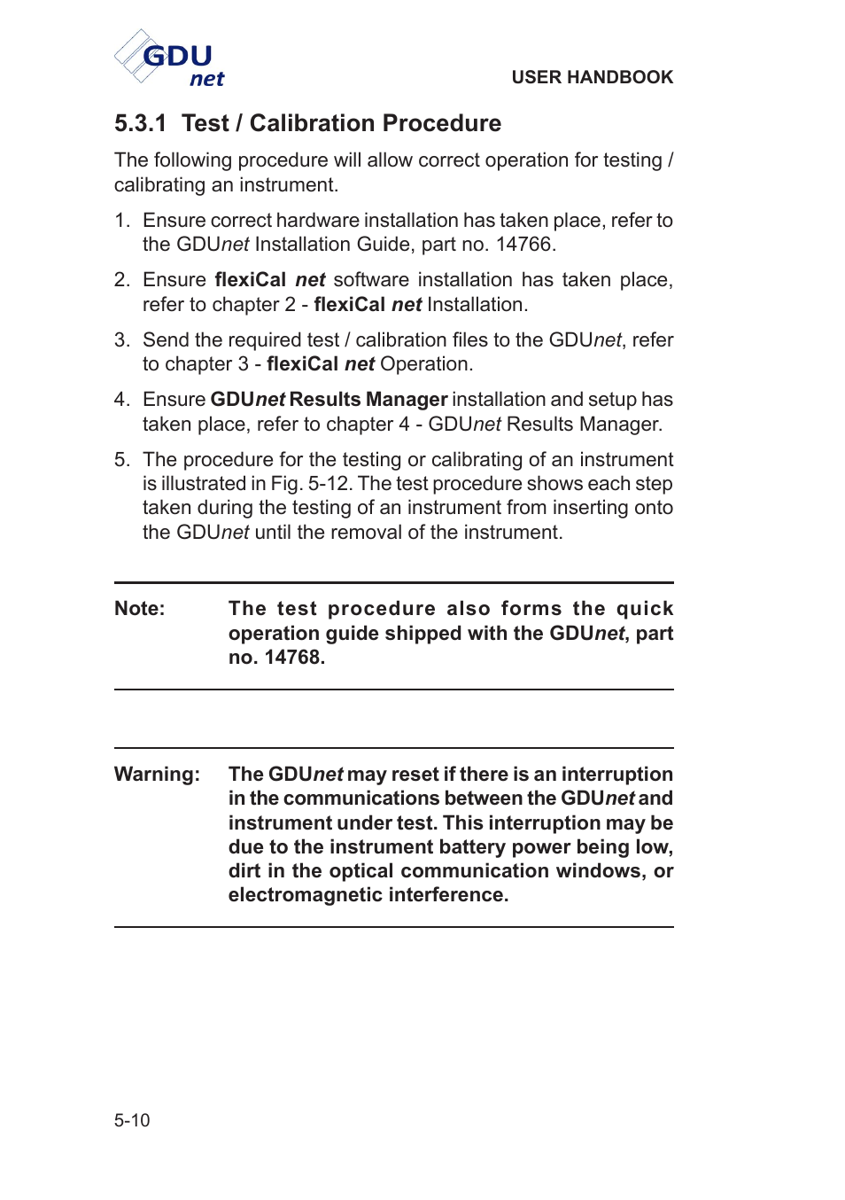 1 test / calibration procedure | Heath Consultants Gas Delivery Unit (GDUnet) User Manual | Page 92 / 109