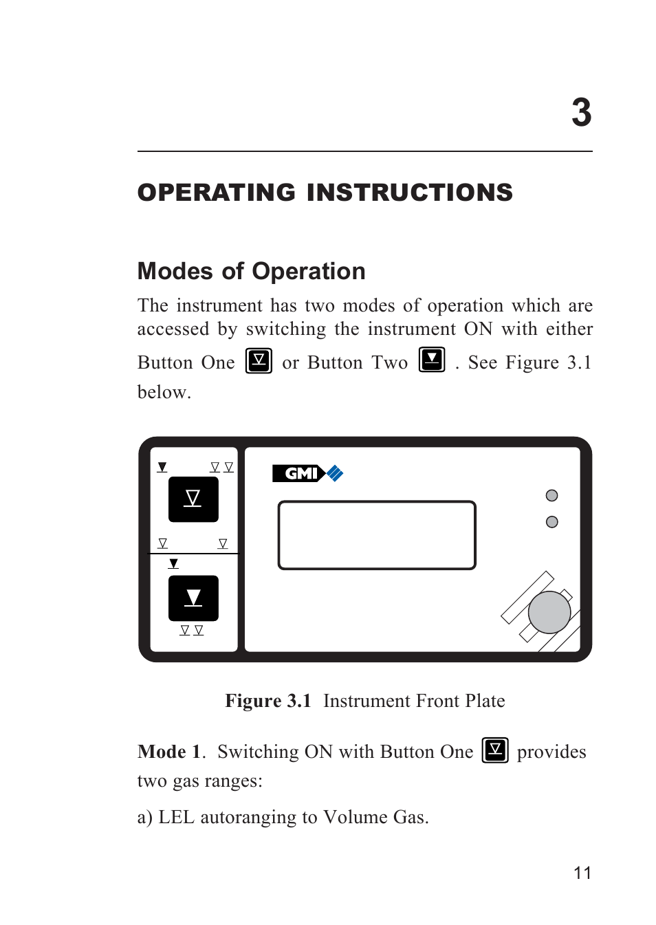 Operating instructions, Modes of operation, Operating instructions modes of operation | Heath Consultants Gasurveyor 500 Series User Manual | Page 21 / 89