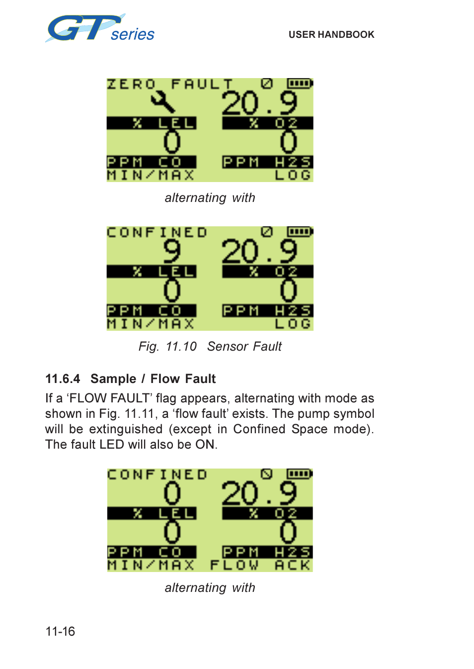 Fault, sample, Sample fault | Heath Consultants GT Series User Manual | Page 120 / 170