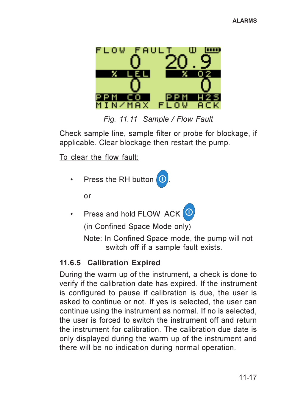 Calibration expired, Expired, calibration | Heath Consultants GT Series User Manual | Page 121 / 170