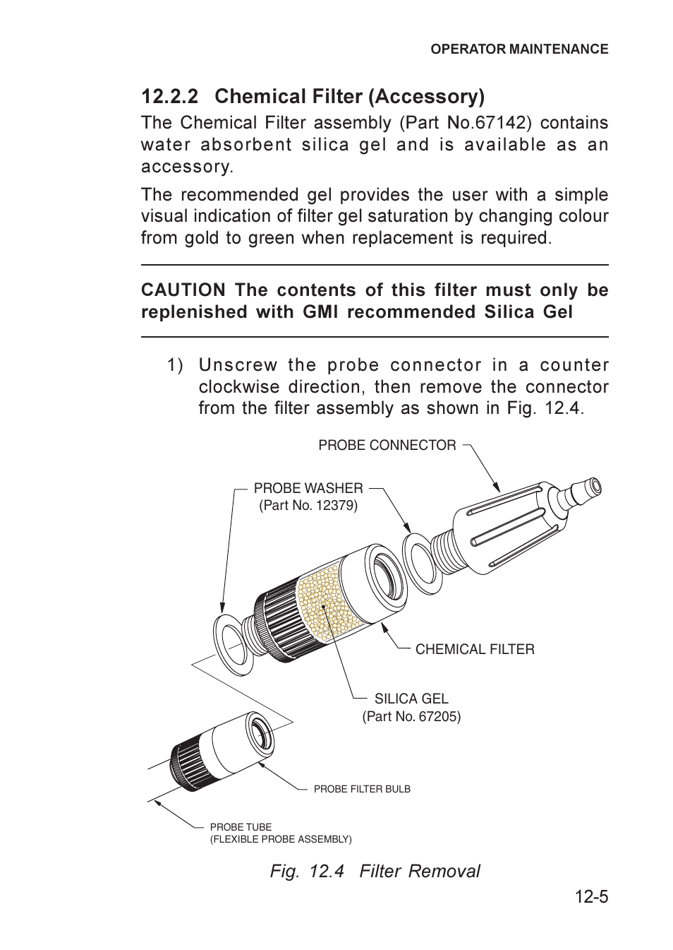 2 chemical filter (accessory), Chemical filter, Filter, chemical | 2 chemical filter (accessory) -5 | Heath Consultants GT Series User Manual | Page 129 / 170