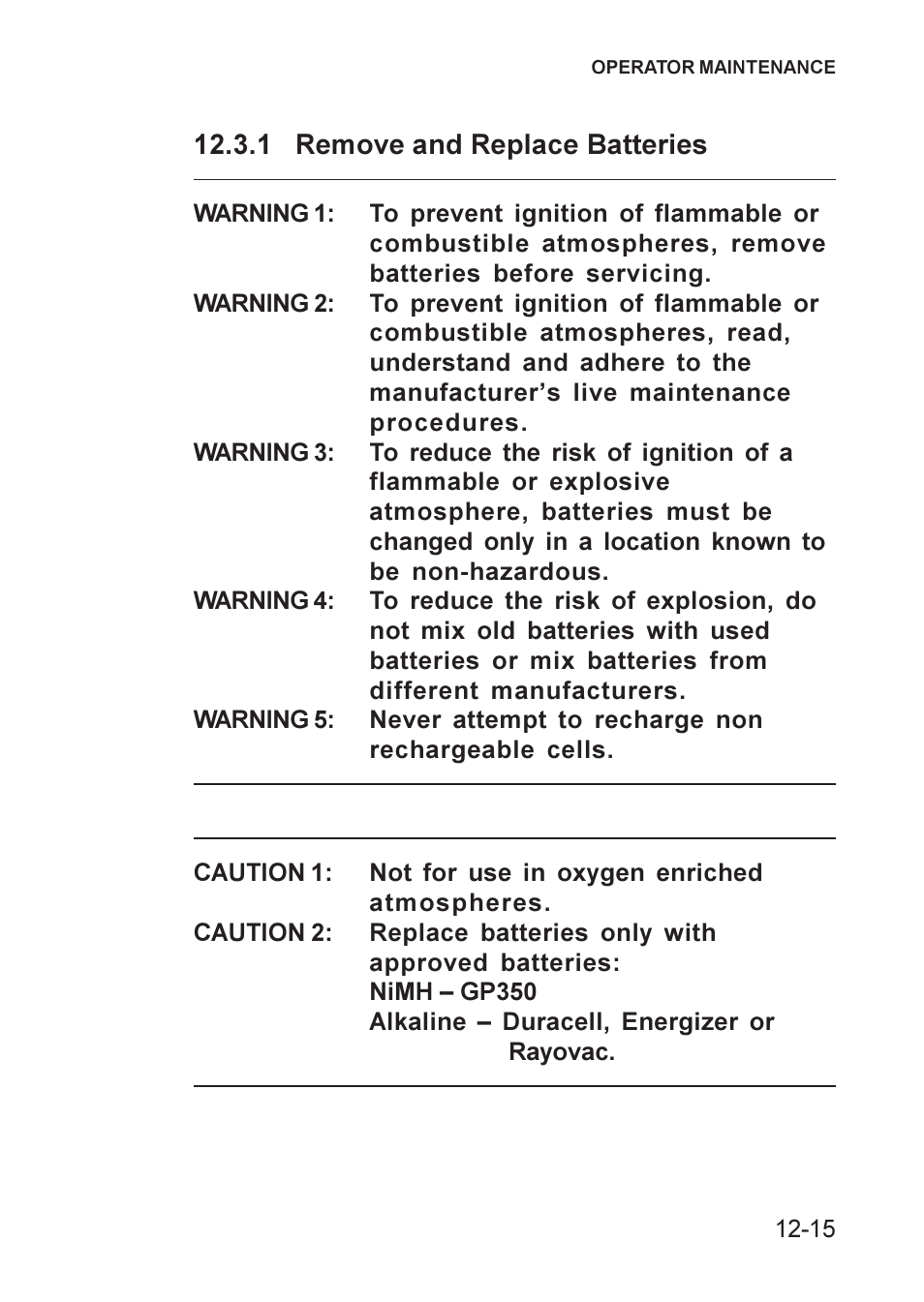 1 remove and replace batteries, Sensor grille filter, 1 remove and replace batteries -15 | Heath Consultants GT Series User Manual | Page 139 / 170