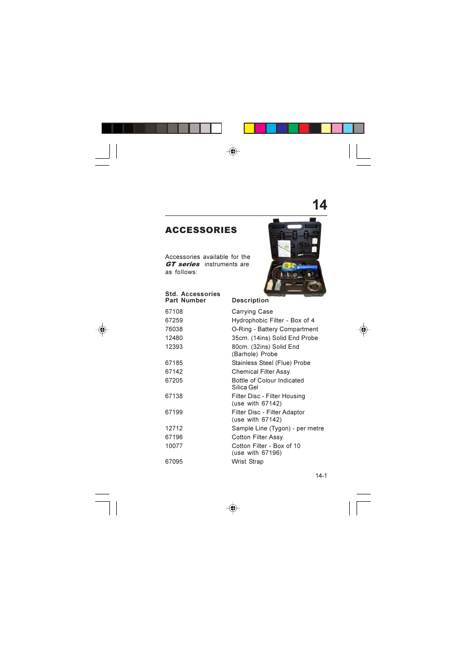 Accessories, Accessories -1 | Heath Consultants GT Series User Manual | Page 157 / 170
