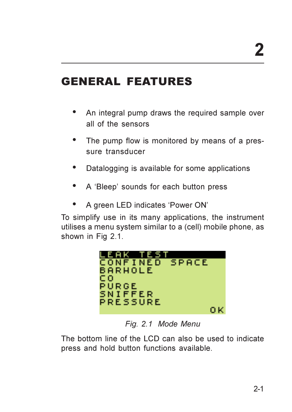 General features, Features, general, General features -1 | Heath Consultants GT Series User Manual | Page 19 / 170