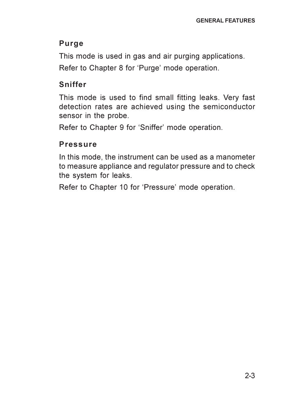 Pressure, Purge, Sniffer | Heath Consultants GT Series User Manual | Page 21 / 170