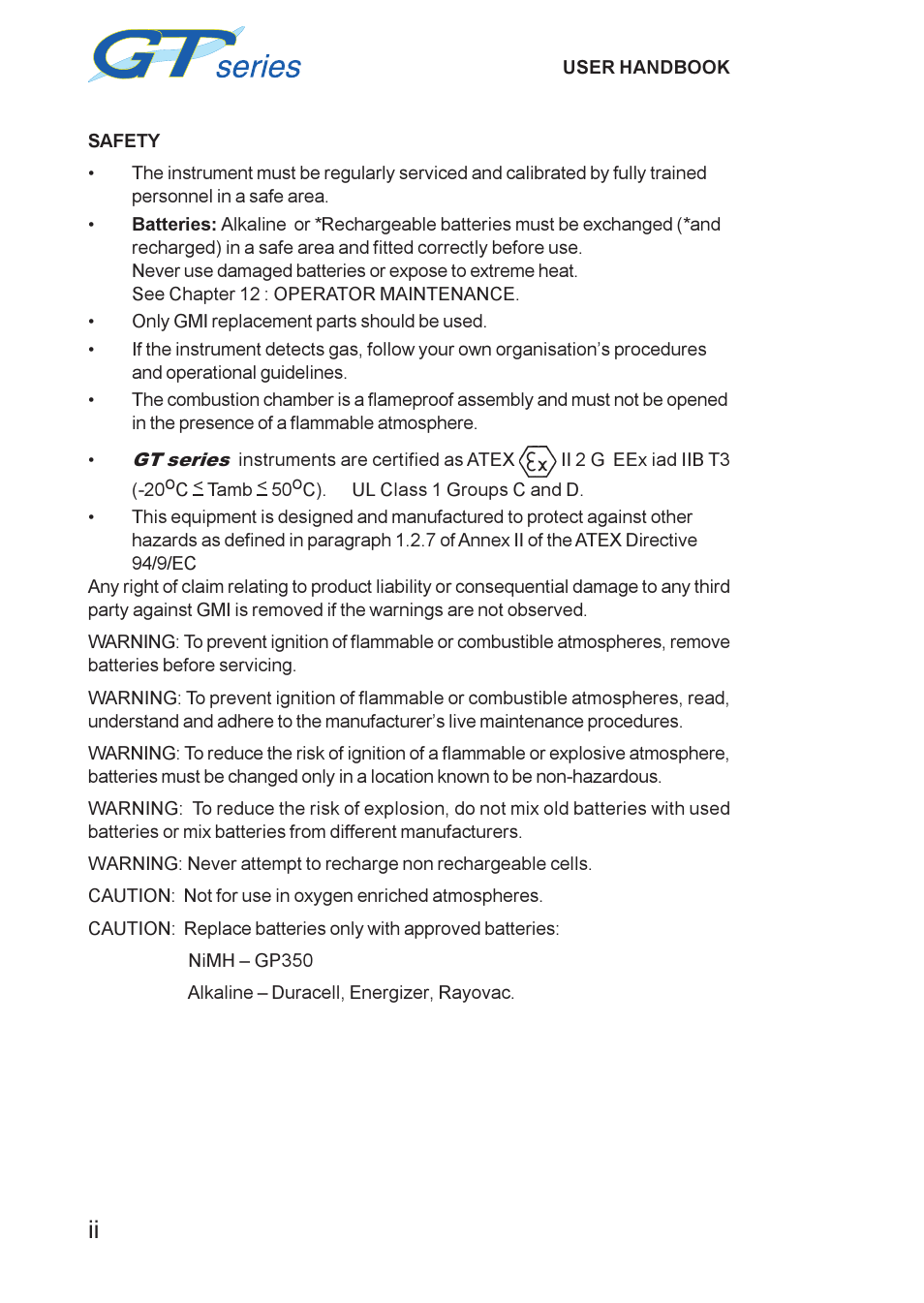 Safety | Heath Consultants GT Series User Manual | Page 4 / 170