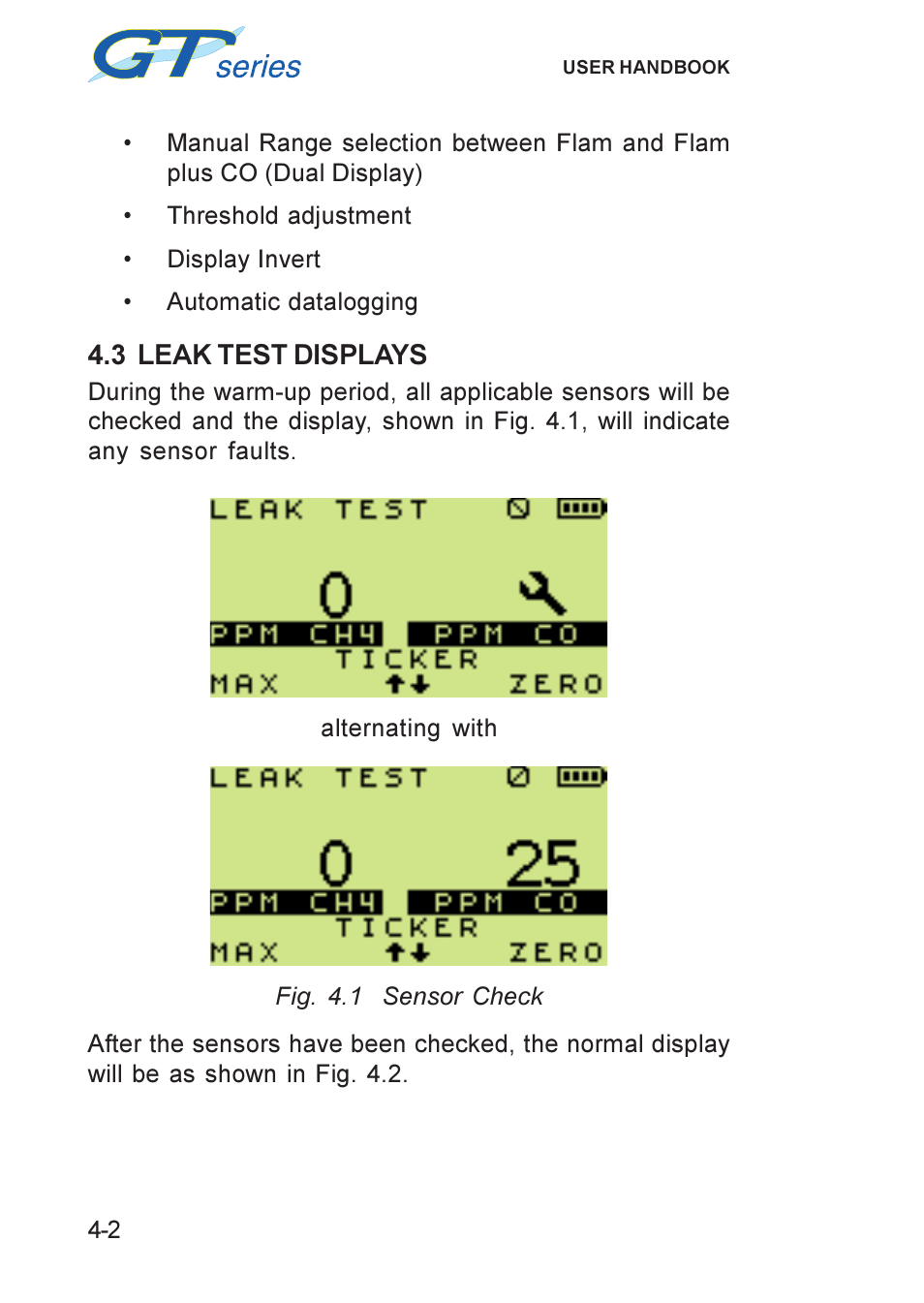 3 leak test displays, Leak test displays, 3 leak test displays -2 | Heath Consultants GT Series User Manual | Page 44 / 170
