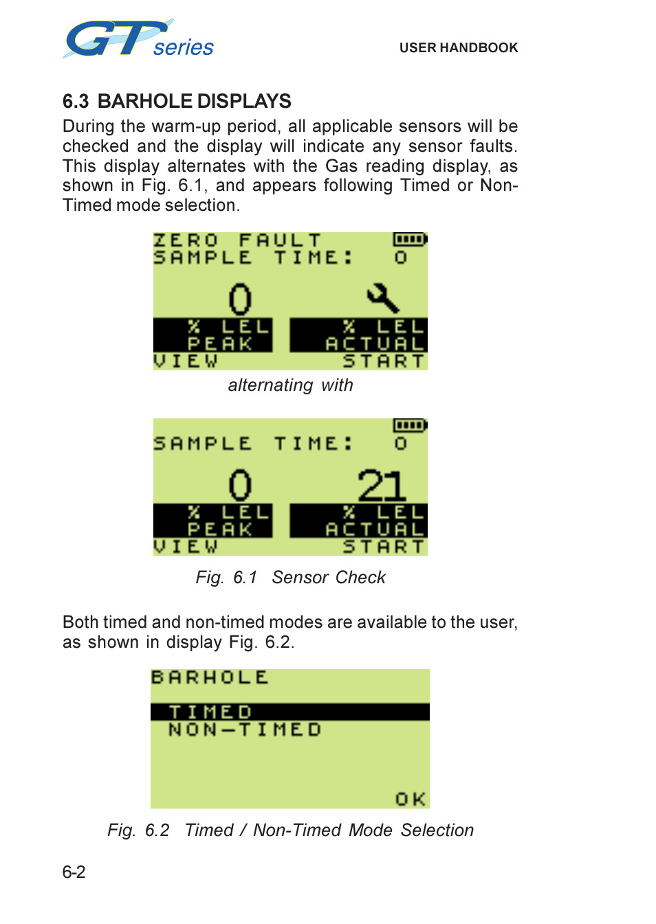 3 barhole displays, Barhole displays, Displays, barhole | 3 barhole displays -2 | Heath Consultants GT Series User Manual | Page 66 / 170